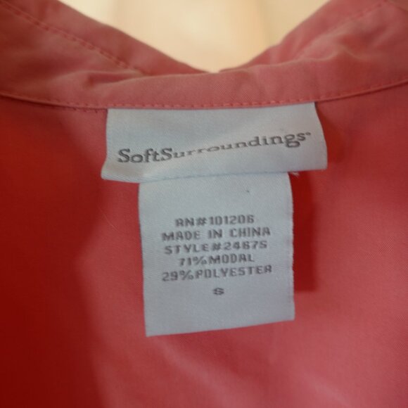 Soft Surroundings coral pink collared shirt dress - Picture 9 of 10